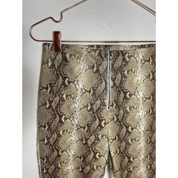 Native Daughter Womens Flat Front Snake Skin Pants Brown Sz M - Picture 5 of 16
